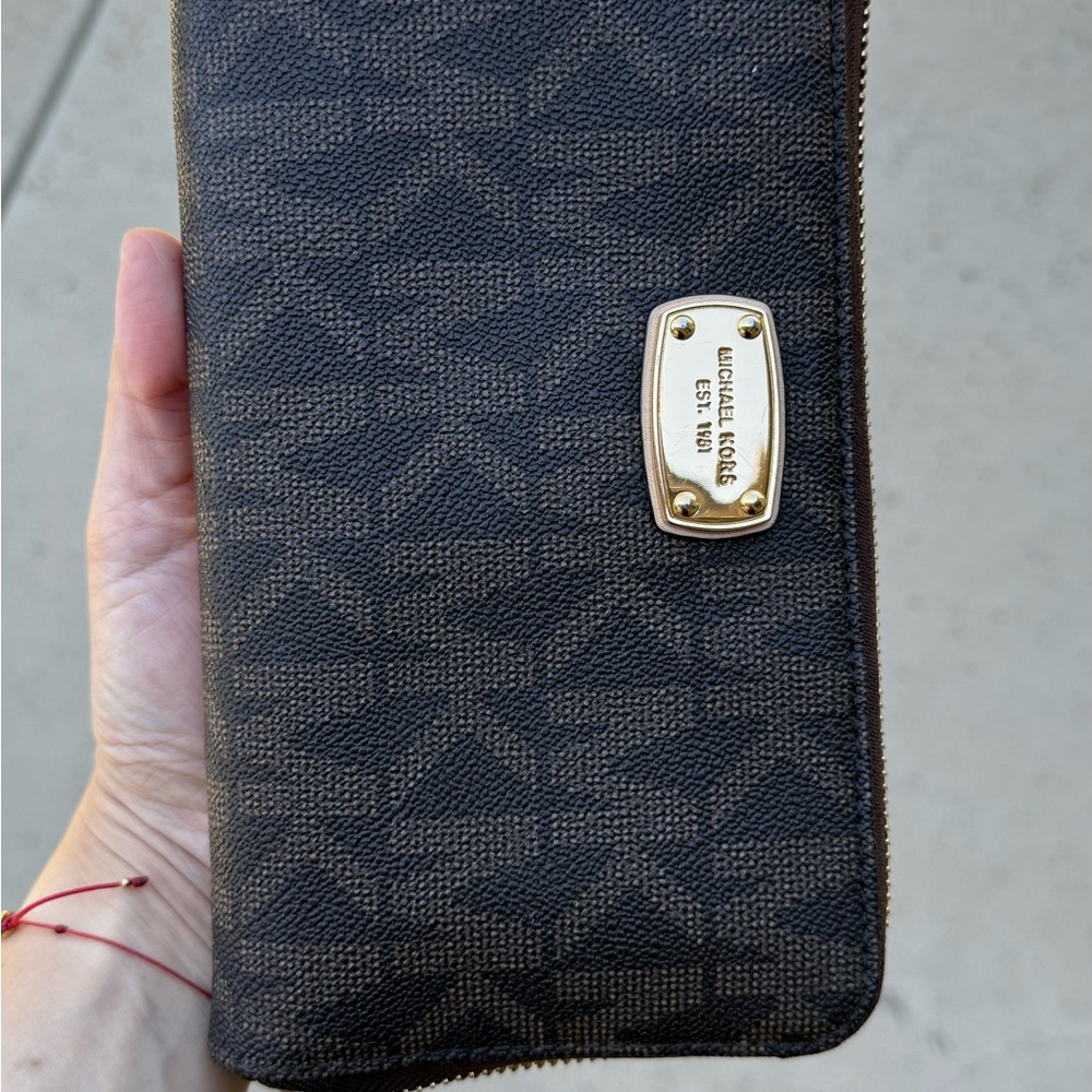 Michael Kors Black Wallet with Gold Accents